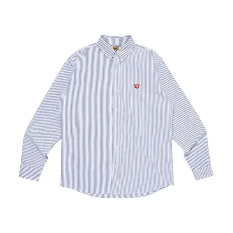 Humanmade Oxford Long Sleeve Shirt Autumn City Boy Casual Embroidered Unisex Top