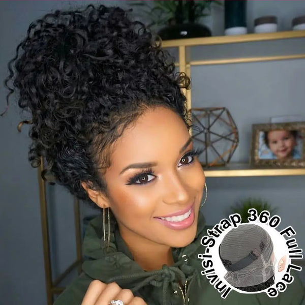 360 HD Full Lace Curly Wigs Human Hair Preplucked 13x6 13x4 Lace Frontal