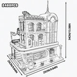 Creative Expert Brick Bank Street View Building Blocks Tudor Corner Assembly Downtown Diner Assembly Square Model Sets Toys Gift For Adults Room Decor 10251