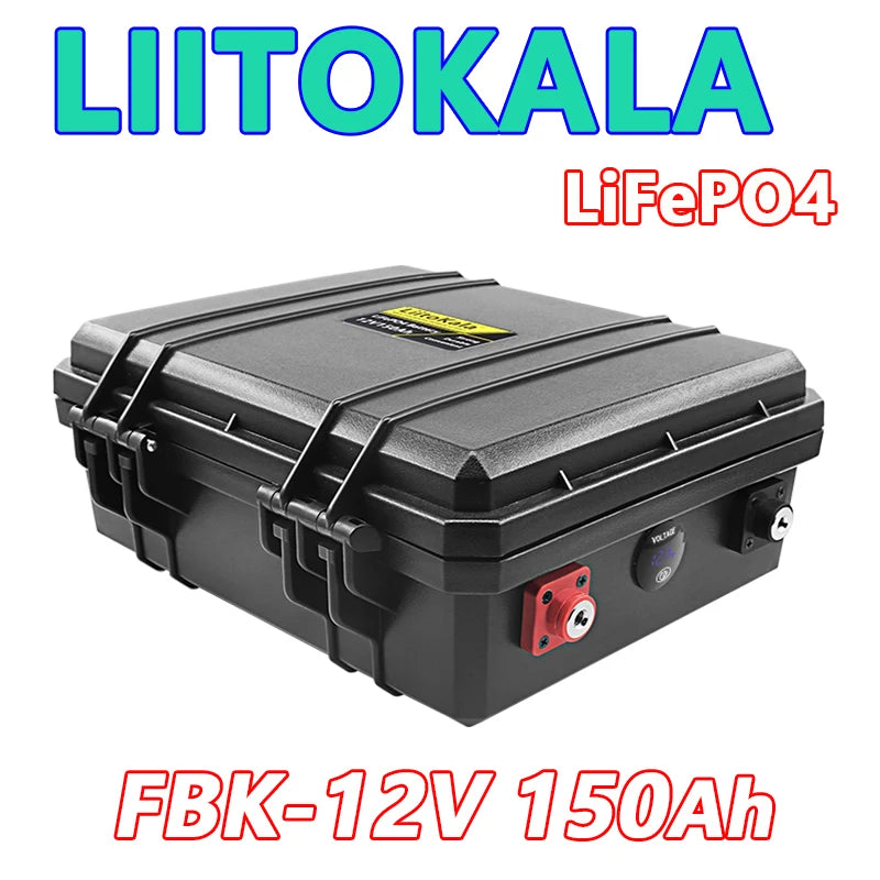 LiitoKala 12V 300Ah 200Ah LiFePO4 Battery 100Ah 120Ah 150Ah Campers Waterproof Golf Cart Battery Off-Road Off-grid Solar Energy