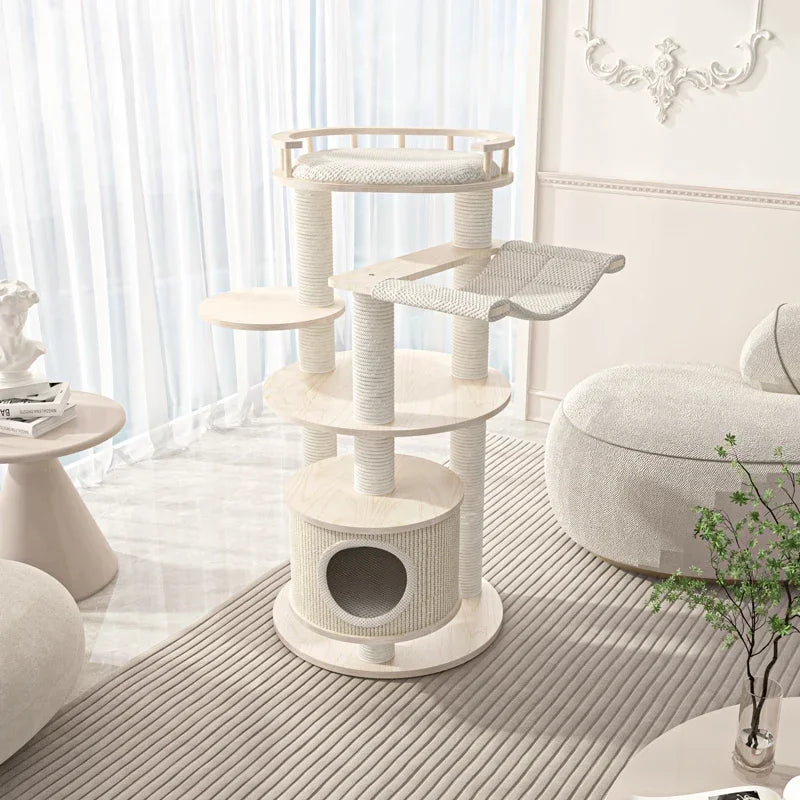 Italian Minimalism Cat Tree Nordic Originality Climbing Wall Playground for Cat House Scratching Post Pet Products Columpio FYCT