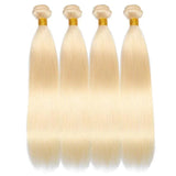613 Honey Blonde Bone Straight Human Hair Bundles Virgin Hair Extensions Brazilian Hair Weave 1/3/4 Raw Hair Bundles 10-46inch