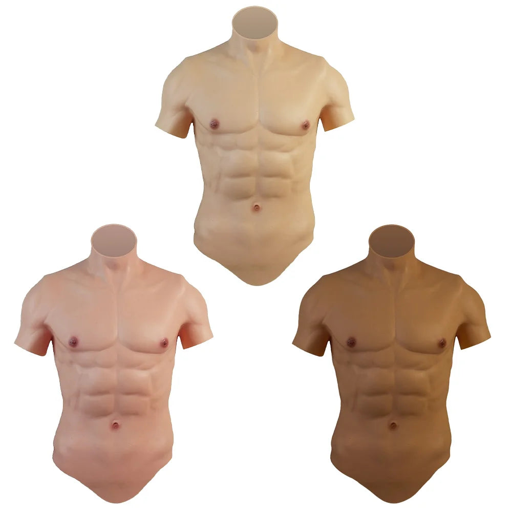 Silicone Muscle Chest Realistic Male Chest Vest Abdominal Muscle Simulation Skin Silicone Soft