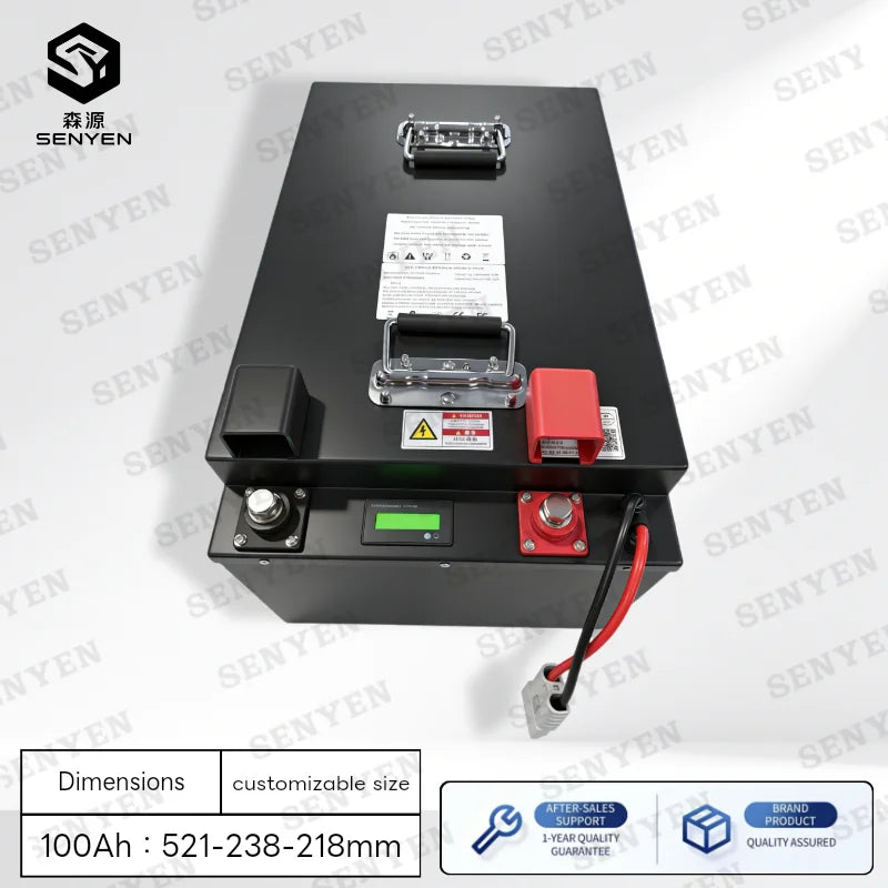 SY-lithium 48V 100Ah lifepo4 battery with BMS for tricycle golf cart inverter Solar energy storage scooter +58.4V 10A charger