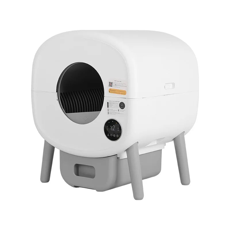 Smart Cat Litter Box, Fully Automatic Cleaning, Deodorization, Fully Enclosed Electric Cat Toilet, Oversized Cat Litter Box