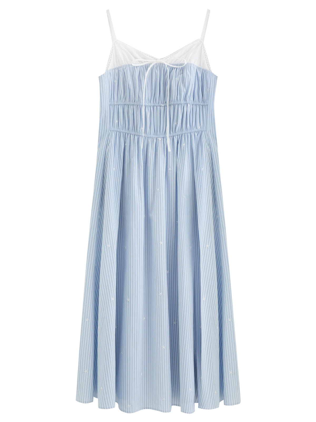 DUSHU 2026 Summer Women's Smocked Panel Spaghetti Strap Dress - Elegant Floral Mini for Vacation and Date Night