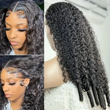 7x6 Burmese Curly Human Hair Wigs13x4 13X6 HD Transparent Lace Front Wig Vietnamese Raw Human Hair 180% 200% Density