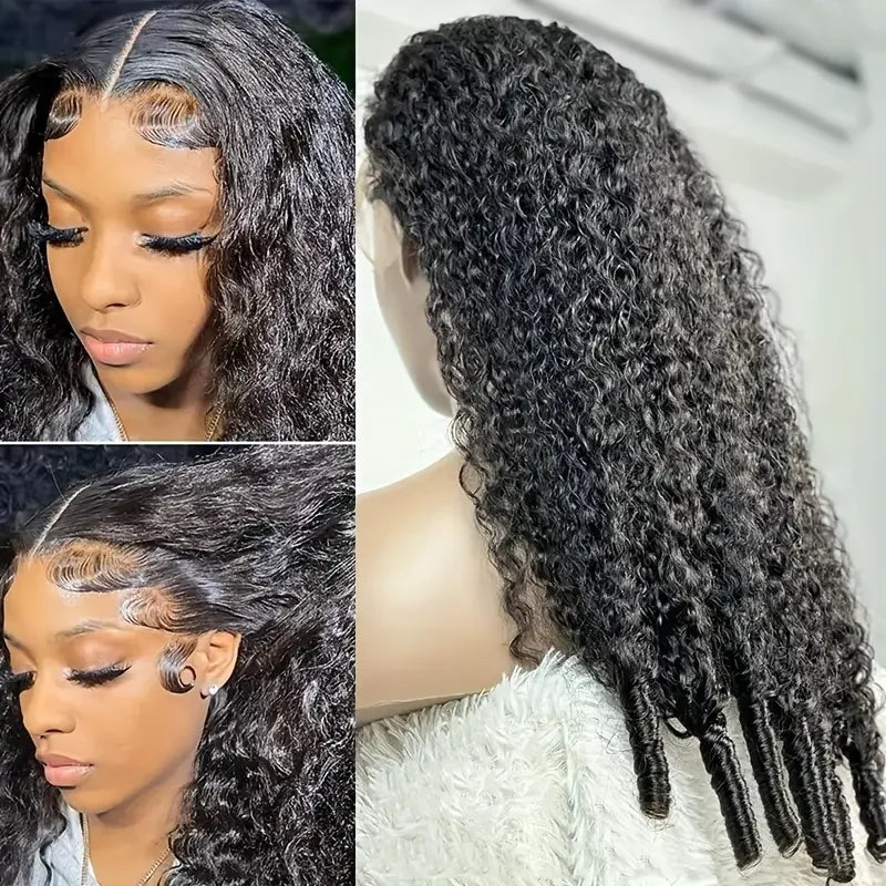 7x6 Burmese Curly Human Hair Wigs13x4 13X6 HD Transparent Lace Front Wig Vietnamese Raw Human Hair 180% 200% Density