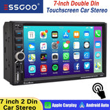 7 Inch HD Touch Screen Car Radio 2 Din High Quality Video Player Wince Wireless CarPlay Android Auto Bluetooth Rear Camera