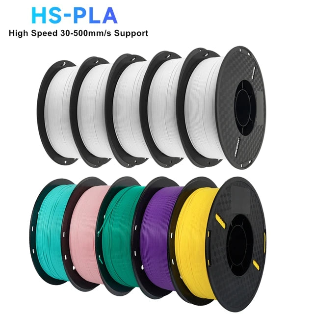 KINGROON High Speed PLA Filament 1.75mm New HS-PLA 3D Printer Filament For 30-500mm/s Fast Printing Rapid PLA 5kg 10kg Mix Color