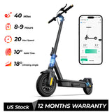 Electric Scooter 500W Motor 20 MPH 20 Mile Max Range 8.5" Foldable E-scooter Dual Suspension APP Control for Adults Commuting