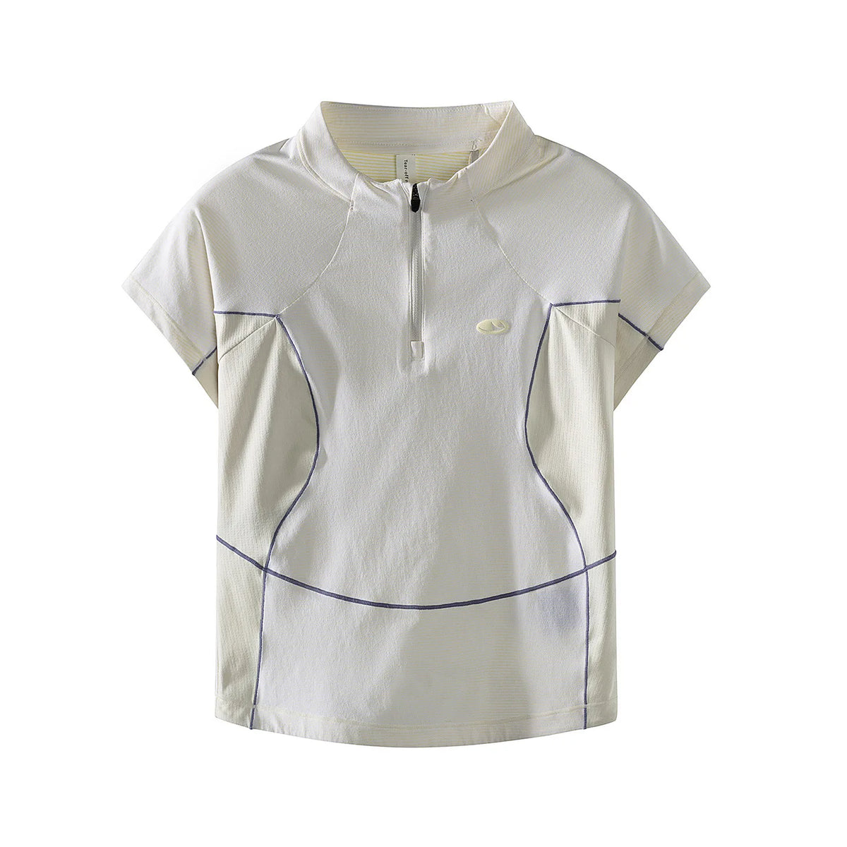 Spring Summer Sweet Girl Semi Zip Outdoor Sport Short T Shirt Women Quick Dry Slim Fit Fitness Running T-shirt Top