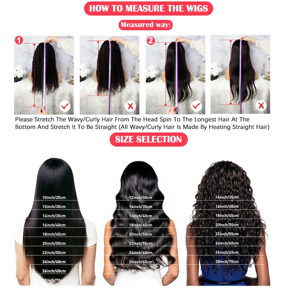 250 Density Human Hair 13x6 Deep Wave HD Lace Frontal Wigs 13x4 Water Curly 5x5 Glueless Lace Front Wig 30 40 Inch Closure Black
