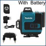 Makita 18V Battery,16Lines4D Green Laser Level, 360°Self Leveling High Precision Horizontal Vertical Cross Line For Construction