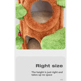 Large Cat Climbing Frame & Towering Tree/large Tree Jumping Platform/solid Wood Villa Tree Hole