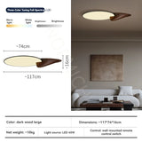 Modern New Chinese Style Led Ceiling Light Living Room Bedroom Master Light Wabi-Sabi Style Antique Solid Wood Home Appliance