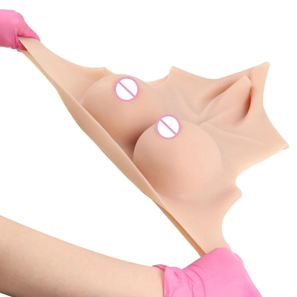 Crossdresser Breast Forms Fake Boobs Super Thin Material Silicone Tits For Crossdressing Drag Queen Transgender Shemale Cosplay