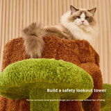 Luxury Modern Tall Large Cat Tree with Scratching Bed Hammock Removable Mats Heavy Duty Carton Packaging 90.55in Cat Furniture