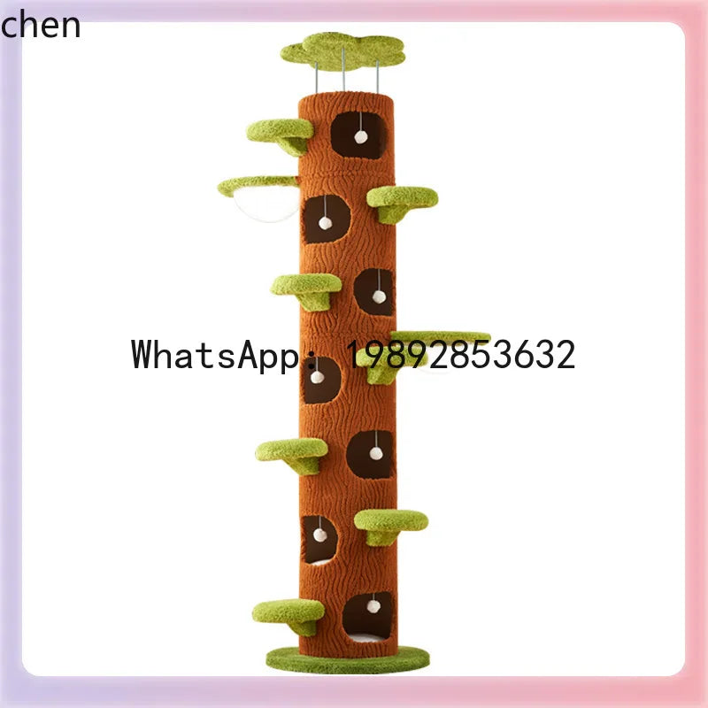 YFY  Integrated Space Capsule Non-Solid Wood Pillar Sisal Toy Cat Supplies Cat Climbing Frame