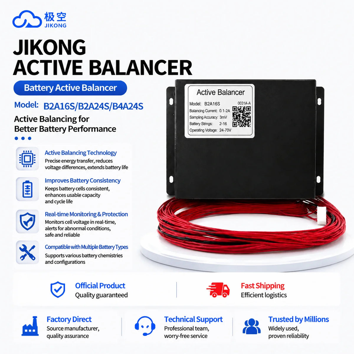 Jkbms Balancer B2A16S 2a JK 2s 16S 24s 4a Active Smart B4A24S DZ08 11 Bt for LI ION Lto Lfp Bms 8s 13s NX JKBMS Equalizer B2A24S