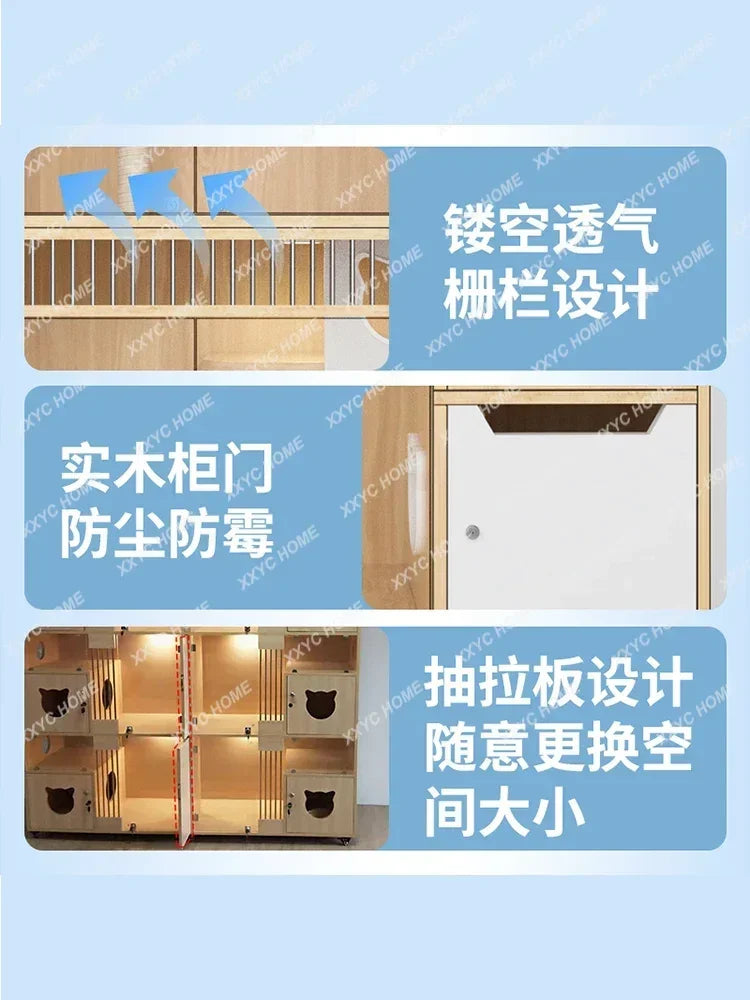 Cat Cage Cat Villa Cat Nest Cattery Pet Display Cabinet Delivery Room Pet Shop