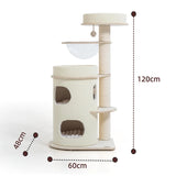 Nordic Minimalist Cat Tree Modern Solid Wood Space-Saving Cat Tree Toy Comfortable Furniture & Scratchers Rascador Gatos FYCT