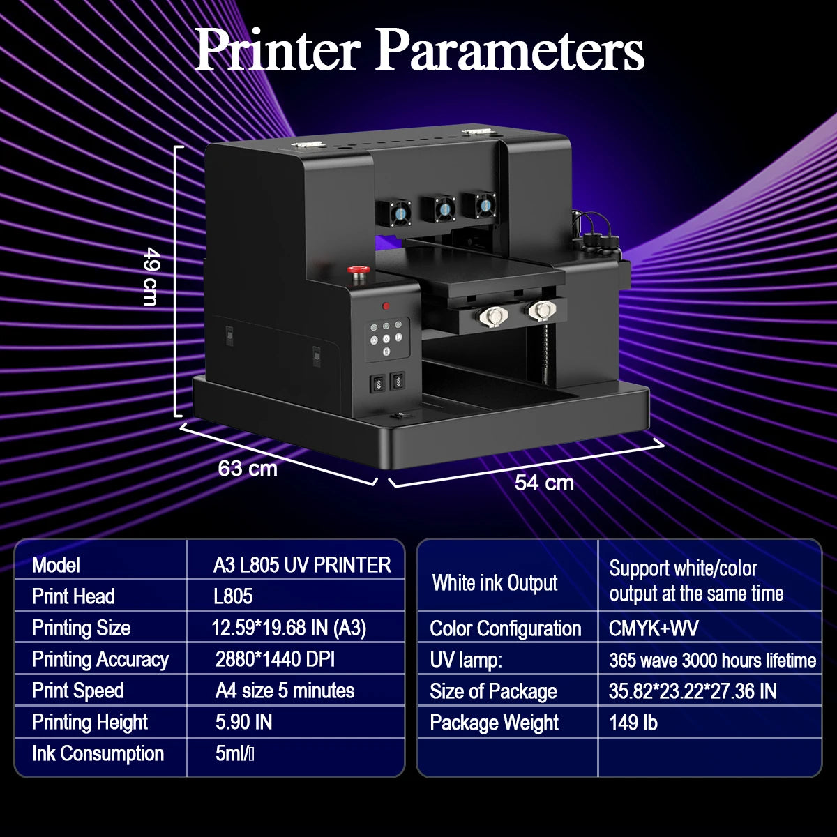 A3 UV Printer Impresor A3 L805 UV DTF Printer Machine UV Flatbed Printer For Bottle Wood Metal A4 UV DTF Printer Sticker Printe