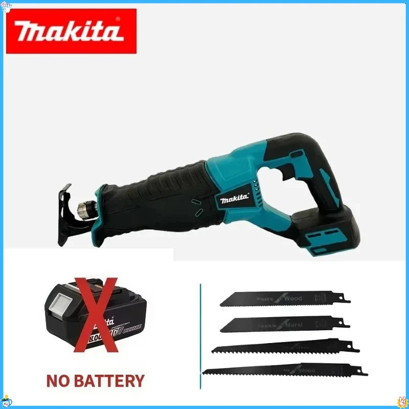 Makita Brushless Reciprocating Saw Reciprocating Saw Portable Cordless Power Tools With 4pcs Saw Blades For 18V 20V  Battery