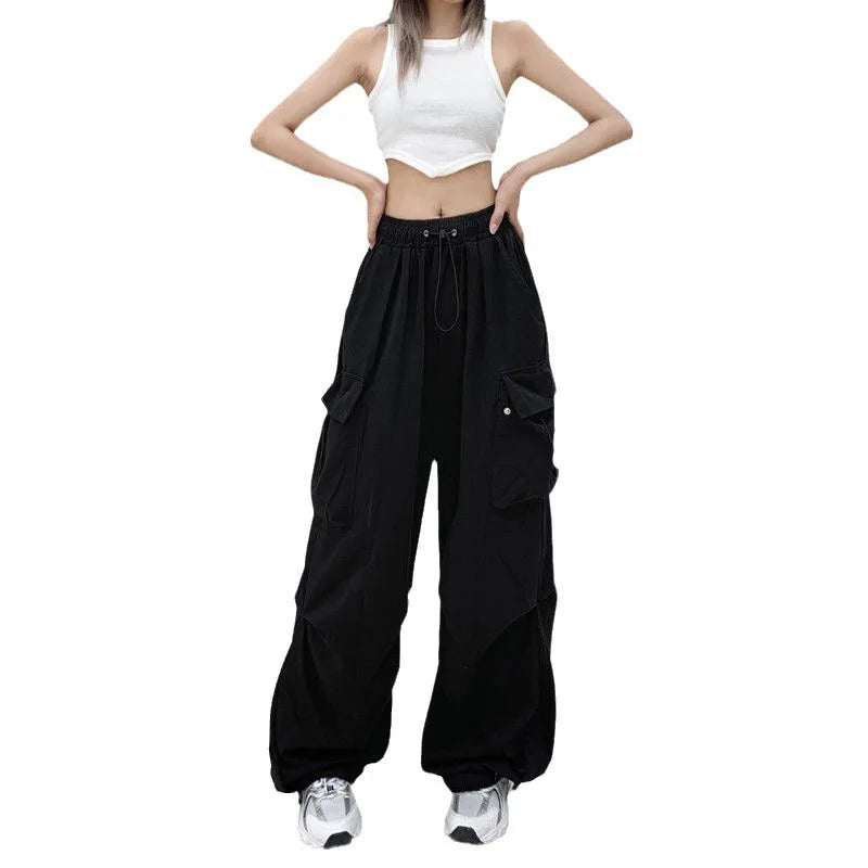 Ins Viral Korean Silky Palazzo Trousers, Spring Autumn Wrinkle Free All-Match Daily Office Casual Pants
