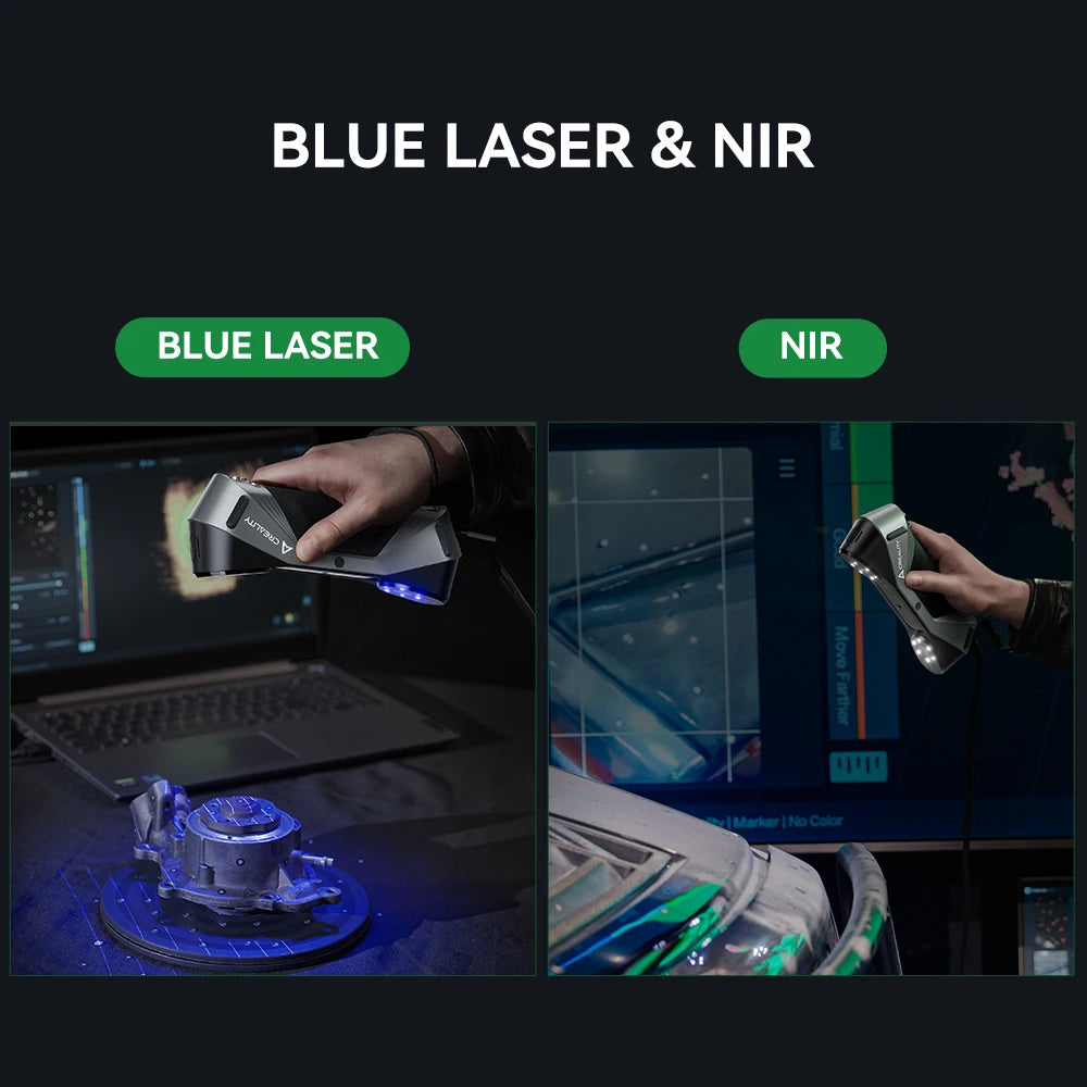 Creality 3D Scanner CR-Scan Raptor Blue NIR Light 0.02mm Accuracy 60FPS Anti-Shake Tracking Scanning Color Scanner for 3D Printe