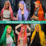 HD Transparent Honey Blonde Wig 30 40 Inch Colored 613 Lace Frontal Wig