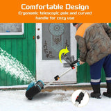 10 Inch Electric Snow Shovel for Makita Battery Adjustable Front Handle Telescopic Pole Lightweight Portable Snow Removal Tool