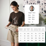 OLrain Women Oversized T-shirt 2026 Summer New Heavy Industry Embroidery Coffee Casual Tees Temperament Crew Neck Top O57XT98109