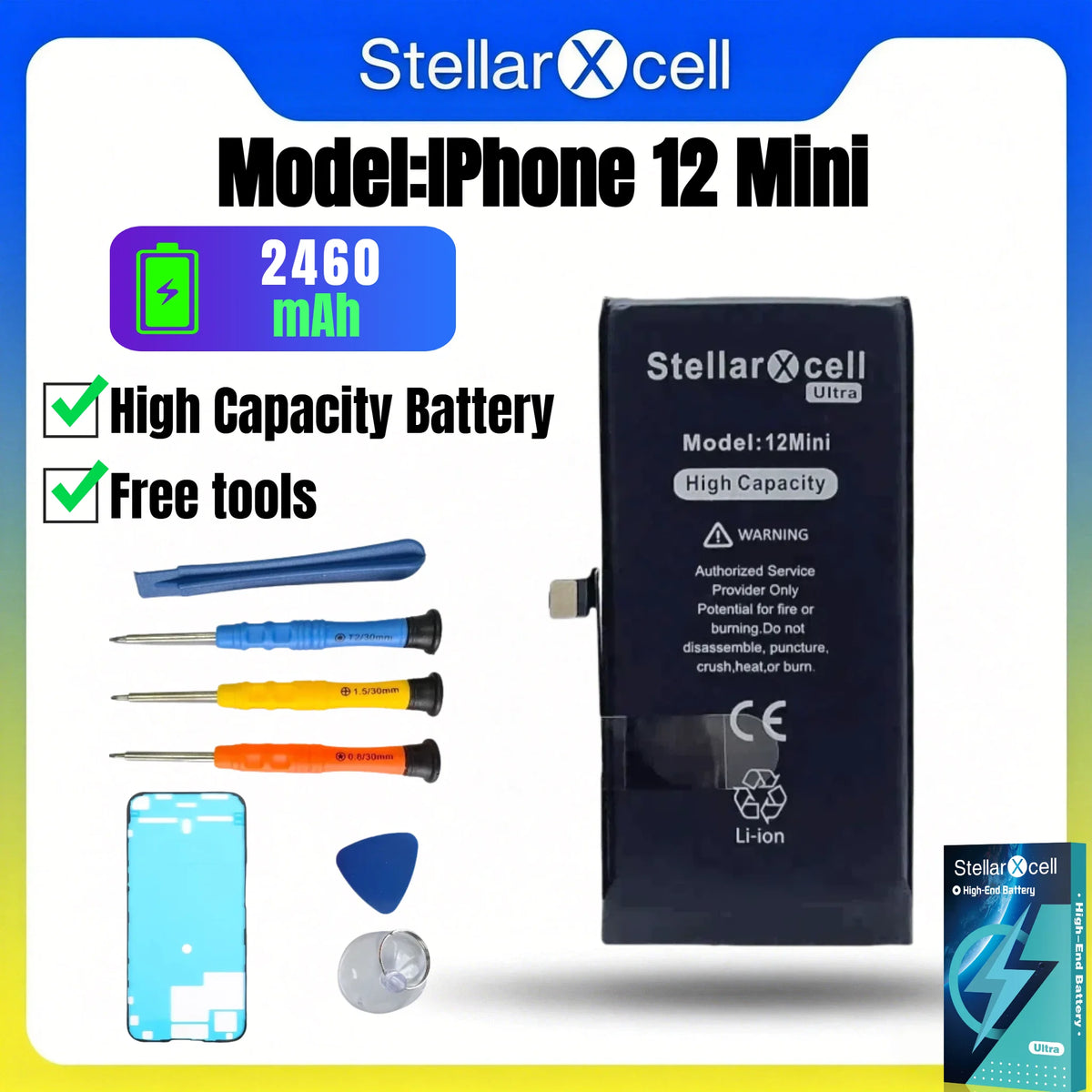 High Cpacity Cell + 7037 TI Ultra Battery Replacement for iPhone StellarXcell11 13mini 15 IP14 Pro Max 12 16 16pro 16promax