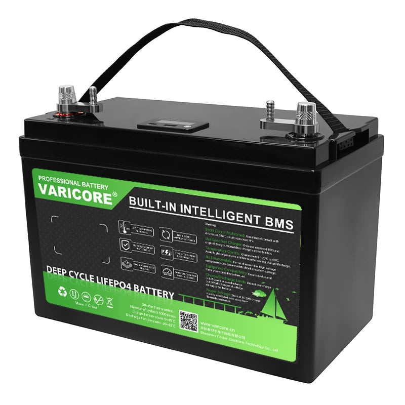VariCore 12.8V/24v 360Ah 340Ah 180Ah 120AH 100Ah LiFePO4 Battery 25.6v 12V Lithium Iron Phosphate for RV Touring Car Solar Wind