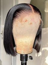 Bone Straight Short Bob Wigs Human Hair HD 13x6 13x4 Lace Frontal Wigs