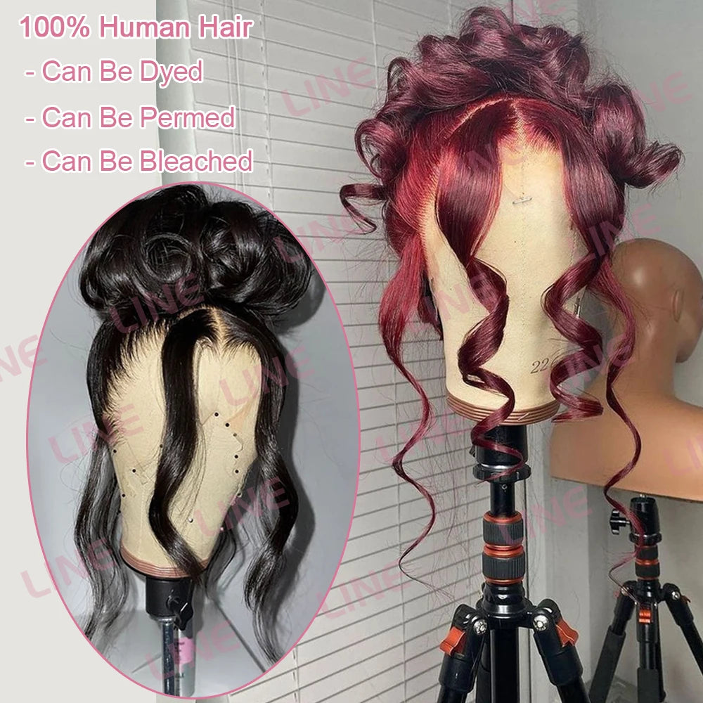 40 Inch Body Wave 360 Full HD Lace Frontal Wigs Human Hair Preplucked Brazilian 250 Density 13x6 Lace Front Human Hair Wig