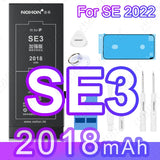 NOHON High Quality 2160mAh Battery For iPhone SE 2022 2020 2016 SE2 SE3 11 12 13 14 Phone Replacement Batteries With Tool Kit