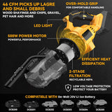 5 in 1 Handheld Electric Vacuum Cleaner with 400W Powerful Motor, 46 CFM Portable Hand Vacuum for Floor, Carpet, Car for Dewalt