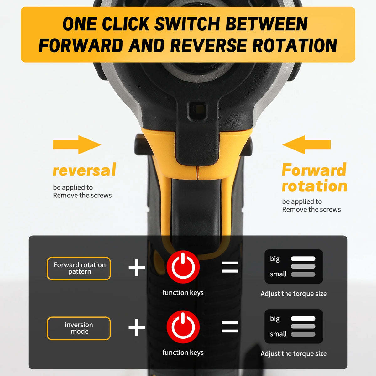 DEWALT DCF850 20V Impact Driver 205N.m Torque Forward/Reverse Switch for Screw Driving&Bolt Tightening in Construction&Workshop