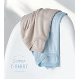Women 5% Mulberry Silk Knit T-shirt Spring Summer Thin Half Sleeve Knitwear Pullover Tops