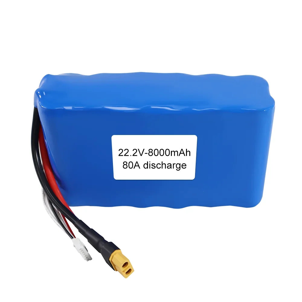 22.2V/25.2V/18V 8000mAh 10C High-rate Drone Lithium Battery Pack XT60/XT90/T Plug Can Be Customized