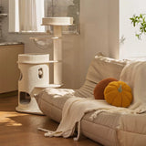 Nordic Minimalist Cat Tree Modern Solid Wood Space-Saving Cat Tree Toy Comfortable Furniture & Scratchers Rascador Gatos FYCT