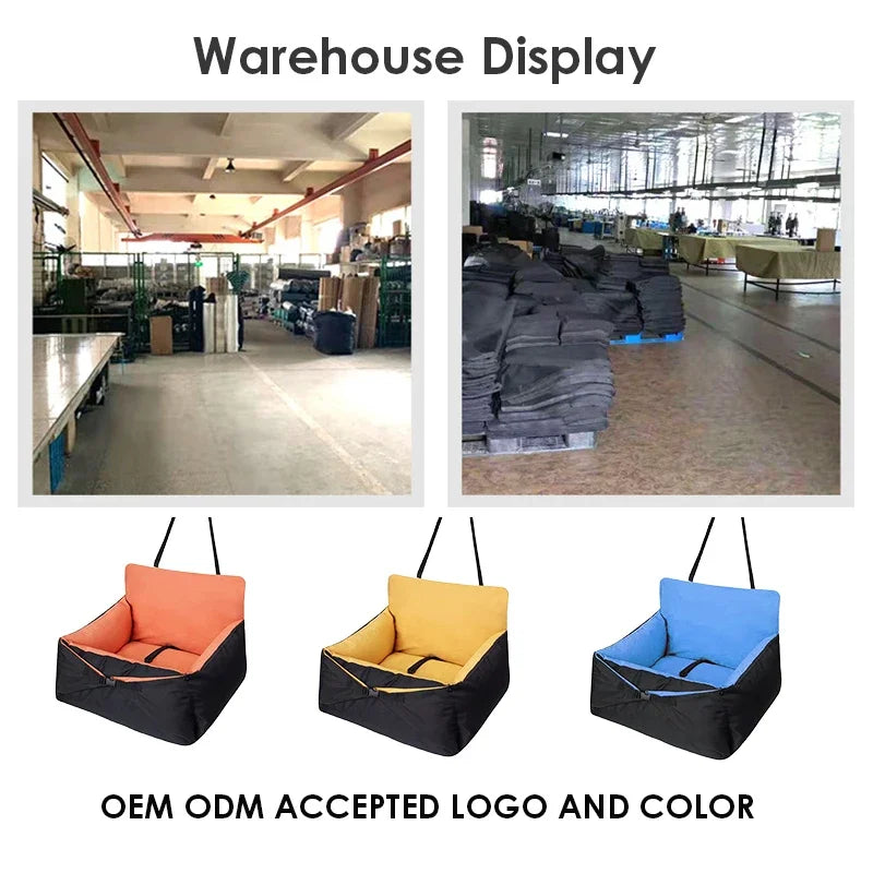 Factory Direct Selling Pet Travel Safety Seat Bed Soft Oxford Dog Cat Bed Pet Booster Seat Dog Car Seat