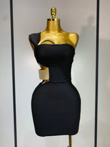 Luxury Birthday Dress Women Sexy Backless Black Bodycon Bandage Mini Dress Celebrate Birthday Evening Party Fashion Dress