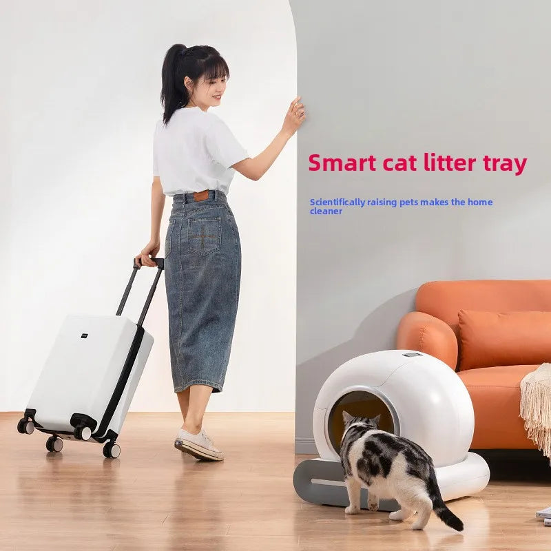 Intelligent cat litter box, automatic cleaning cat litter box, automatic cat litter scoop, electric large cat litter box