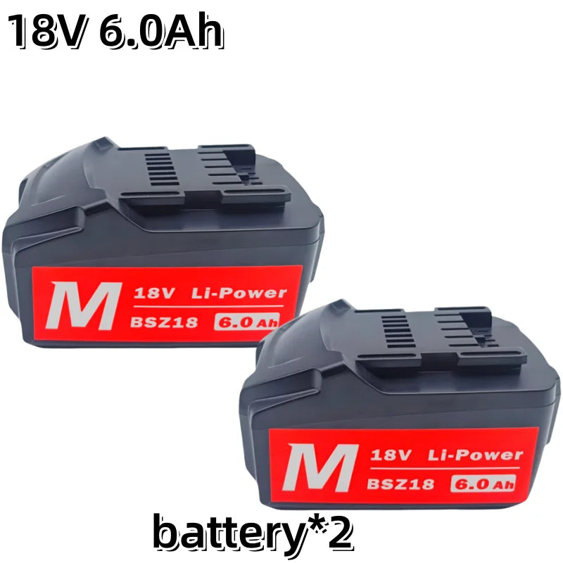 18V 3.0Ah 6.0Ah 9.0Ah Battery for Metabo Cordless Power Tool Replace for Metabo 18V 625592000 625591000 Backup Batteries
