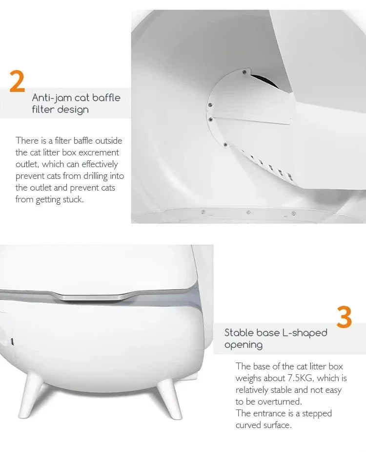 Cat  Boxes House Self-cleaning Auto Cats Box Machine Self Cleaning Smart Automatic Cat Box