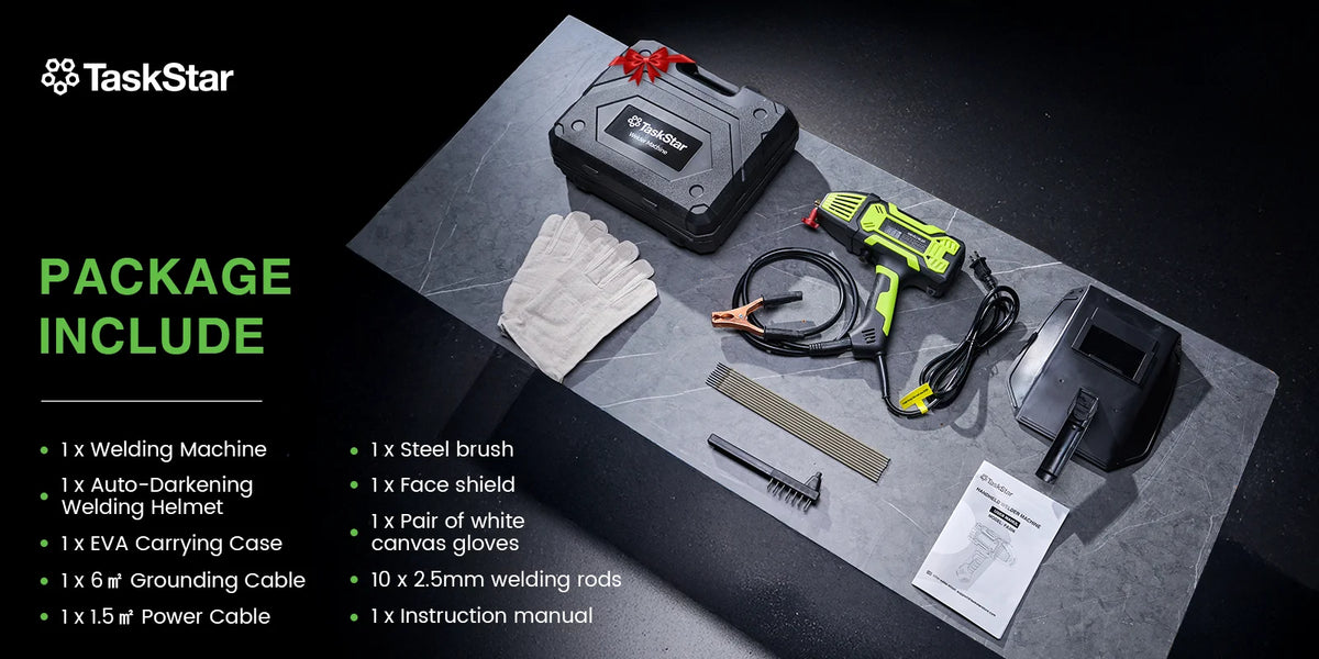 Portable Welding Machine Handheld Electric Welder Kit 110V IGBT Inverter Digital display 6 Variable Current Adjustment Handheld ARC Welder Gun