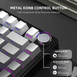 ATTACK SHARK X85 Wireless Mechanical Gaming Keyboard,TKL 82 Keys,Gasket Structure,Knob,RGB Hot Swappable Custom Keyboard